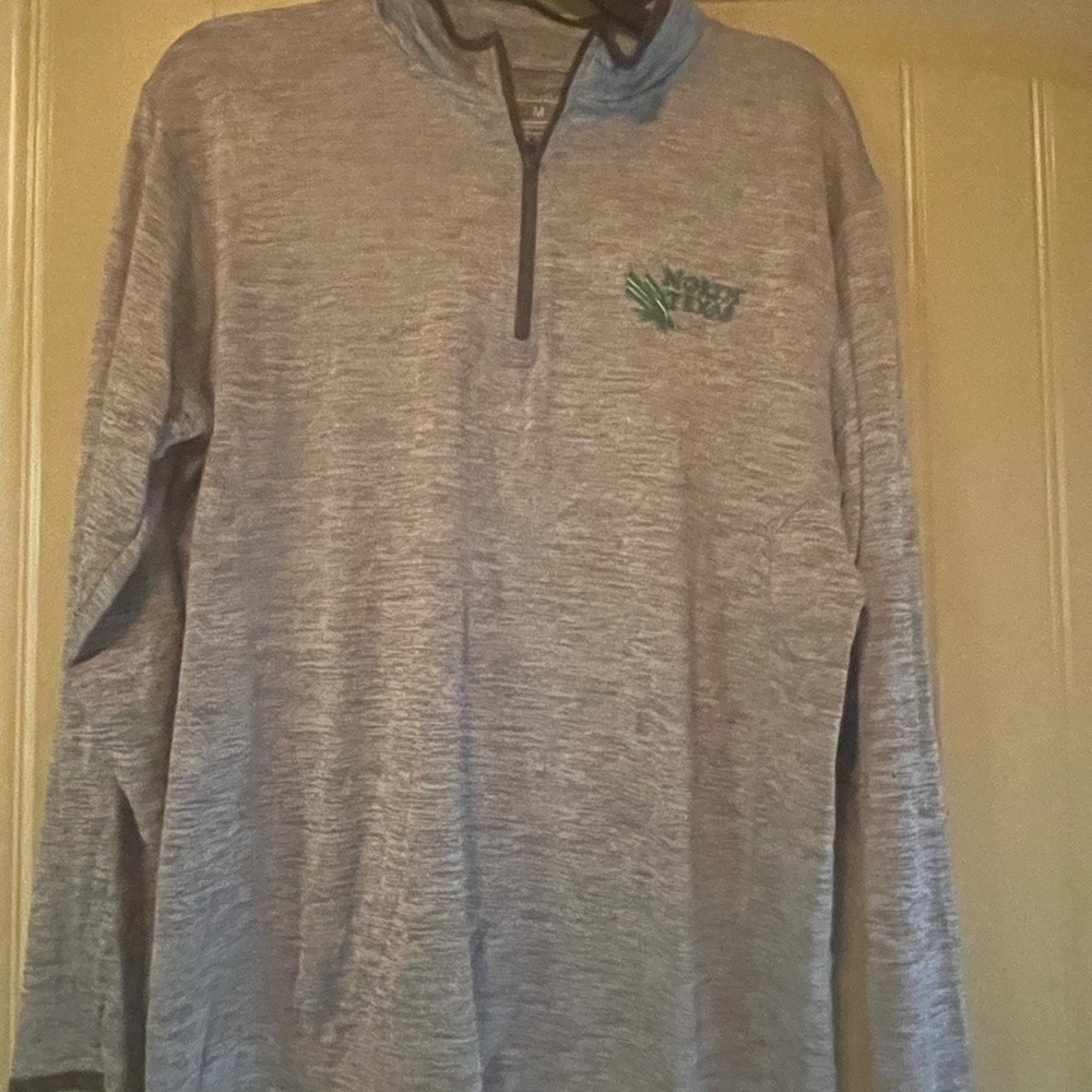 UNT Gray Quarter-Zip Pullover